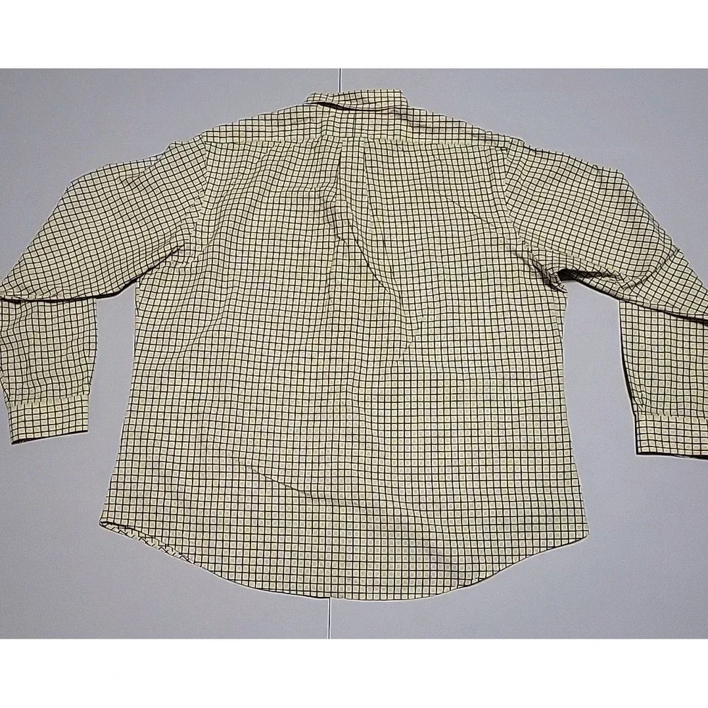Ralph Lauren Polo Mens XXL Costume Fit Yellow Pony Plaid Long Sleeve Dress Shirt